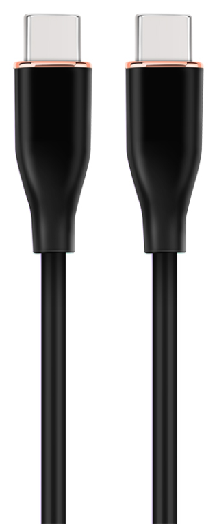 CABLE DE CARGA Y DATOS GEMBIRD (PD) TIPO-C SILICONA ALTA CALIDAD 1,5M NEGRO