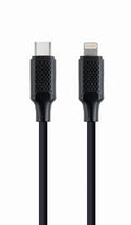 Gembird CC-USB2-CM8PM-1.5M cable de conector Lightning 1.5 m Negro
