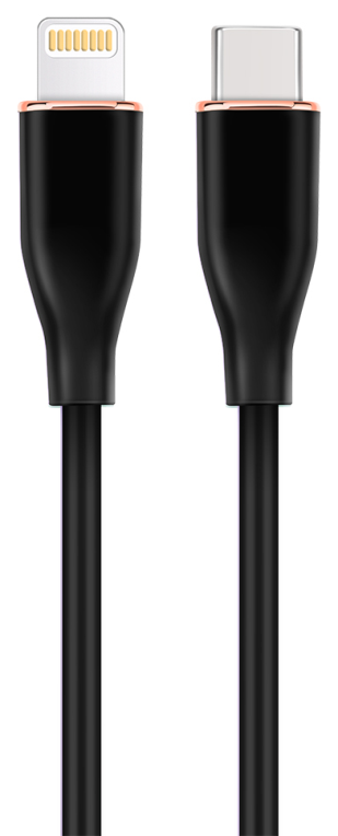 CABLE DE CARGA Y DATOS GEMBIRD USB TIPO-C A 8 PINES DE SILICONA PREMIUM 1,5M BK