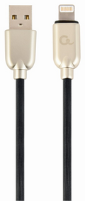 CABLE DE DATOS Y CARGA GEMBIRD 8 PINES DE CAUCHO PREMIUM, 1 M, NEGRO