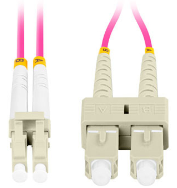 CABLE DE FIBRA OPTICA LANBERG 1M MULTI LC/UPC-SC/UPC DUPLEX LSZH OM4 50/125 3.0 - detalle