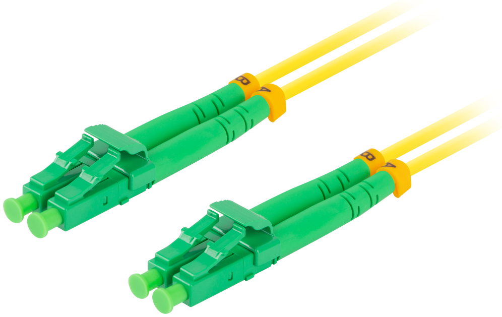 CABLE DE FIBRAOPTICA LANBERG 1M MONO LC/APC-LC/APC DUPLEX G657A1 LSZH AMARILL - detalle