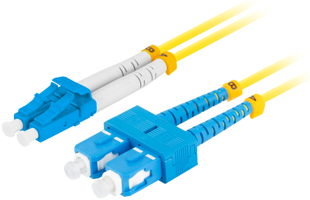 CABLE DE FIBRAOPTICA LANBERG 1M MONO SC/UPC-LC/UPC DUPLEX G657A1 LSZH AMARILL - detalle