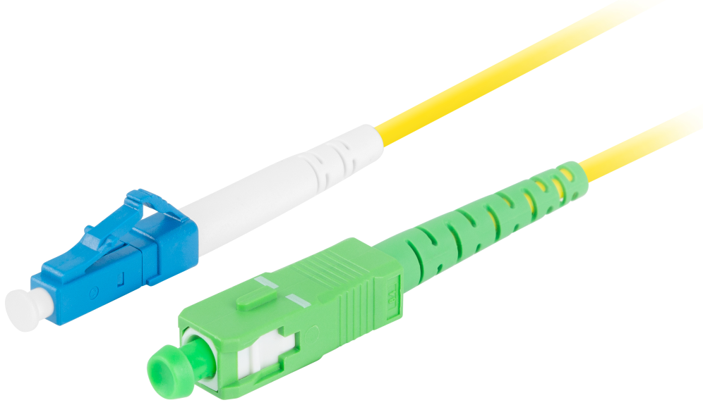 CABLE DE FIBRAOPTICA LANBERG 2M MONO LC/UPC-SC/APC SIMPLEX G657A1 LSZH AMARILL - detalle