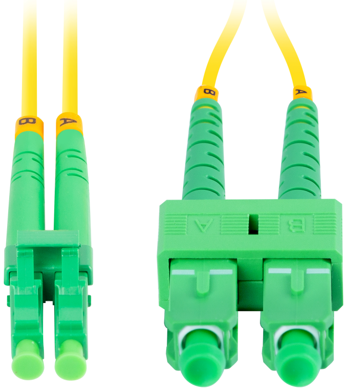 CABLE DE FIBRAOPTICA LANBERG 2M MONO SC/APC-LC/APC DUPLEX G657A1 LSZH AMARILL - detalle