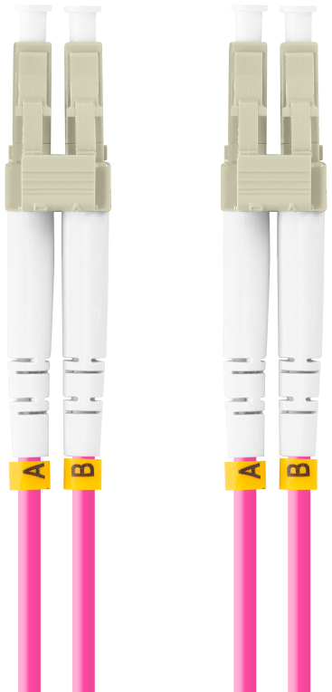 CABLE DE FIBRAOPTICA LANBERG 2M MULTI LC/UPC-LC/UPC DUPLEX OM4 50/125 LSZH VIOL