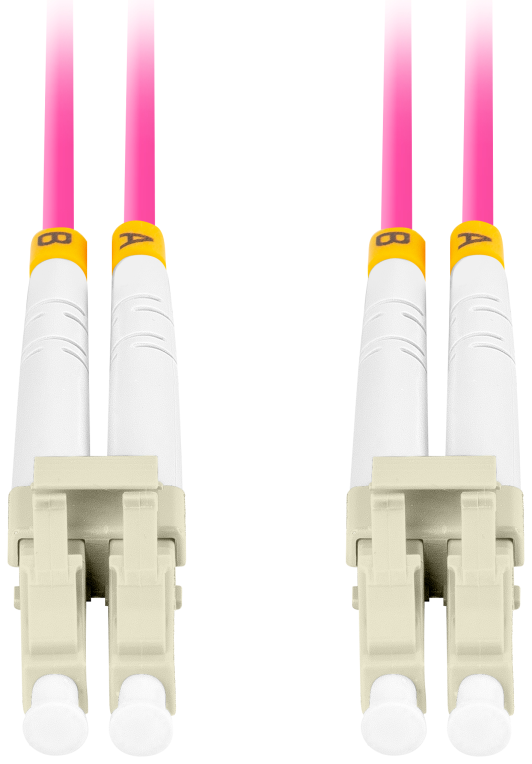 CABLE DE FIBRAOPTICA LANBERG 5M MULTI LC/UPC-LC/UPC DUPLEX OM4 50/125 LSZH VIOL - detalle