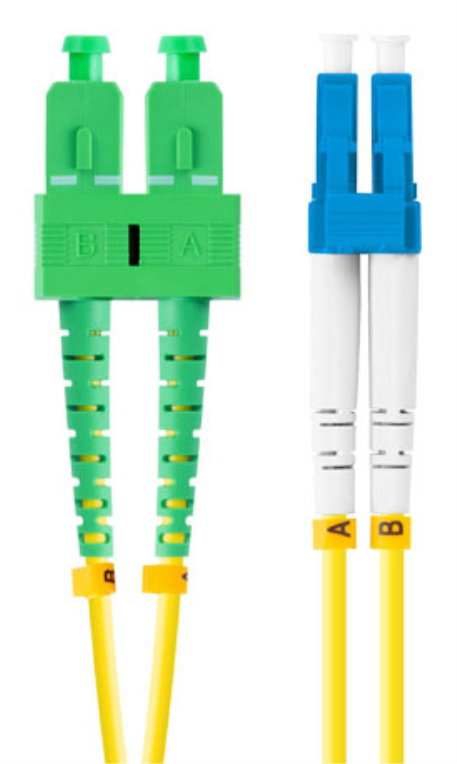 CABLE DE FIBRAOPTICA LANBERG DUPLEX LC/UPC-SC/APC 2M LSZH G657A1 AMARILLO - detalle
