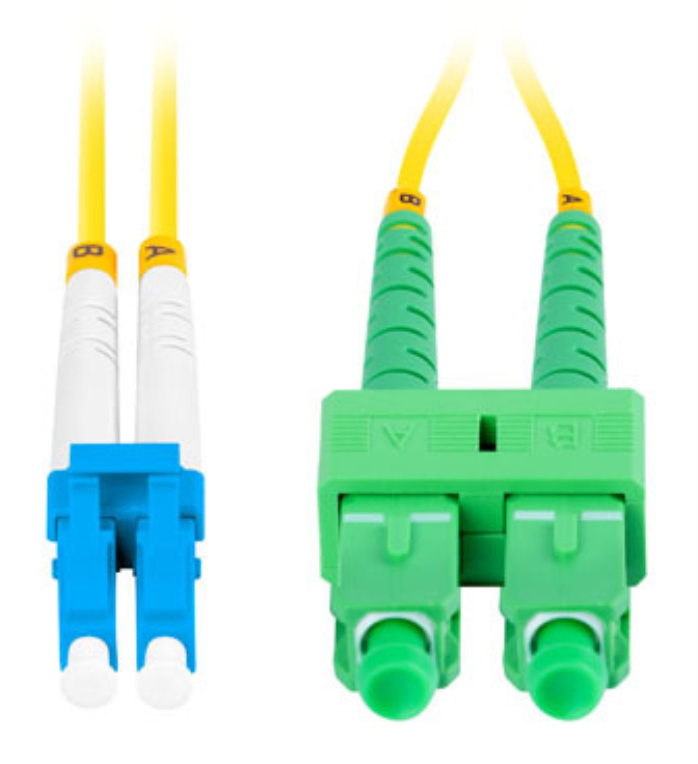 CABLE DE FIBRAOPTICA LANBERG DUPLEX LC/UPC-SC/APC 2M LSZH G657A1 AMARILLO - detalle