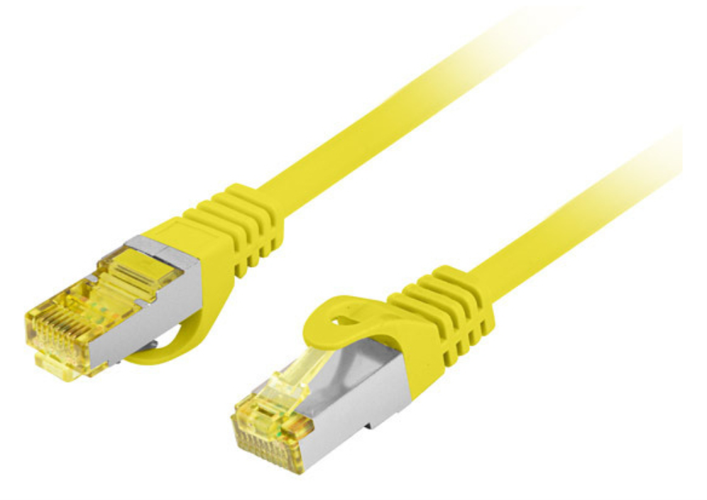 CABLE DE RED LANBERG LATIGUILLO CAT.6A S/FTP LSZH CU 2M AMARILLO FLUKE PASSED