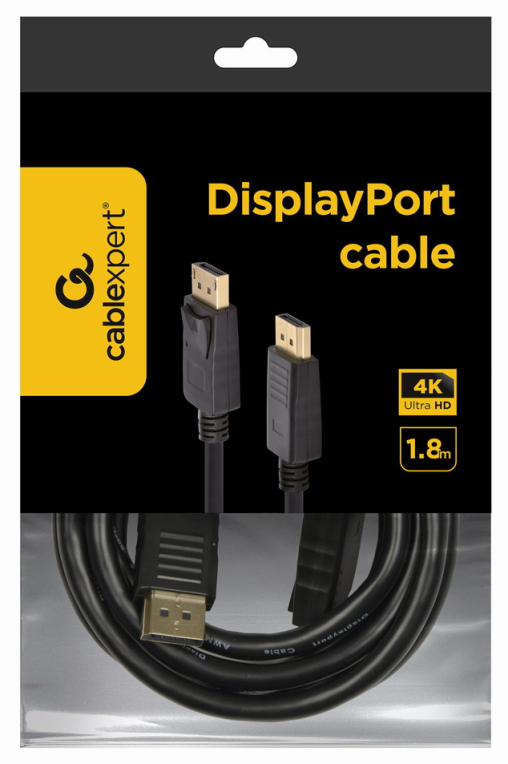 CABLE DISPLAYPORT GEMBIRD MACHO MACHO V1.2 4K 1,8M - detalle