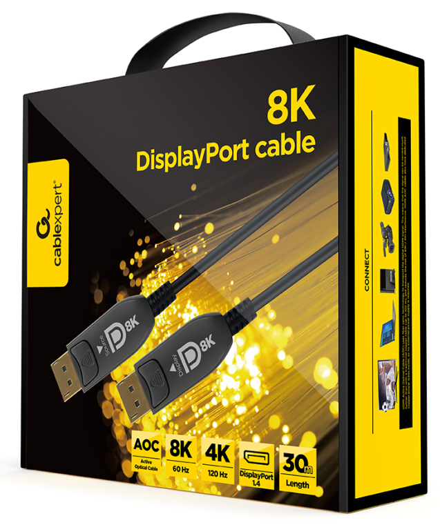 CABLE DISPLAYPORT GEMBIRD OPTICO ACTIVO (AOC) 8K "SERIE AOC PREMIUM" 30 M - detalle