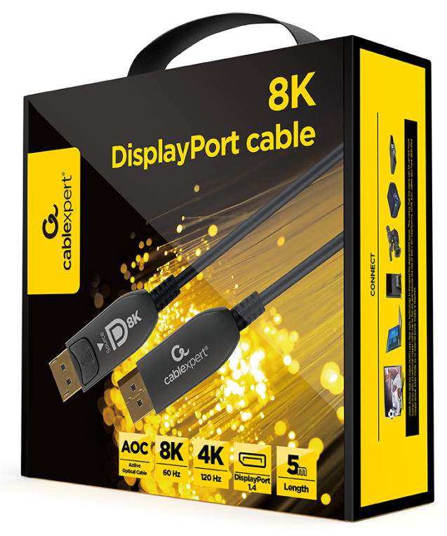 CABLE DISPLAYPORT GEMBIRD OPTICO ACTIVO (AOC) 8K "SERIE AOC PREMIUM" 5 M - detalle