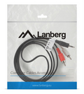 CABLE ESTEREO LANBERG JACK 3.5MM/2X RCA MACHO 1.5M
