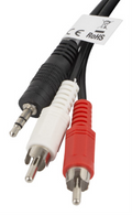 CABLE ESTEREO LANBERG JACK 3.5MM/2X RCA MACHO 2M
