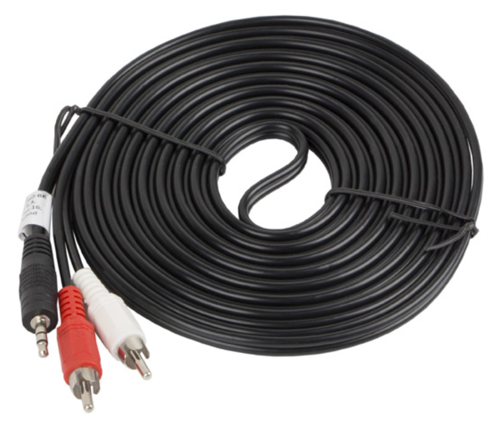 CABLE ESTEREO LANBERG JACK 3.5MM/2X RCA MACHO 5M - detalle