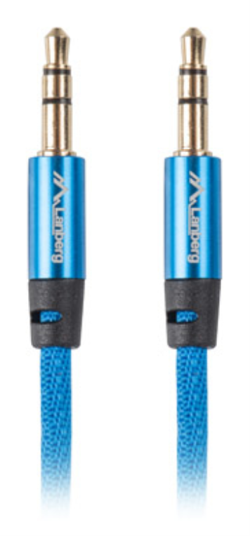CABLE ESTEREO LANBERG JACK 3.5MM MACHO/JACK 3.5MM MACHO 1M AZUL