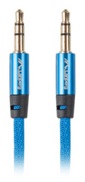 CABLE ESTEREO LANBERG JACK 3.5MM MACHO/JACK 3.5MM MACHO 1M AZUL