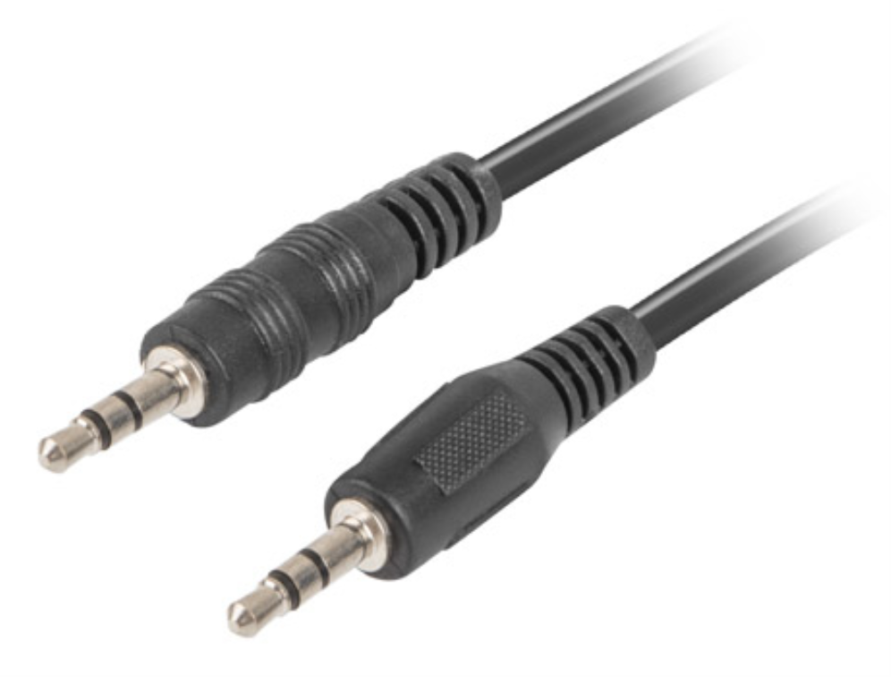 Lanberg CA-MJMJ-10CC-0012-BK cable de audio 1.2 m 3.5mm Negro