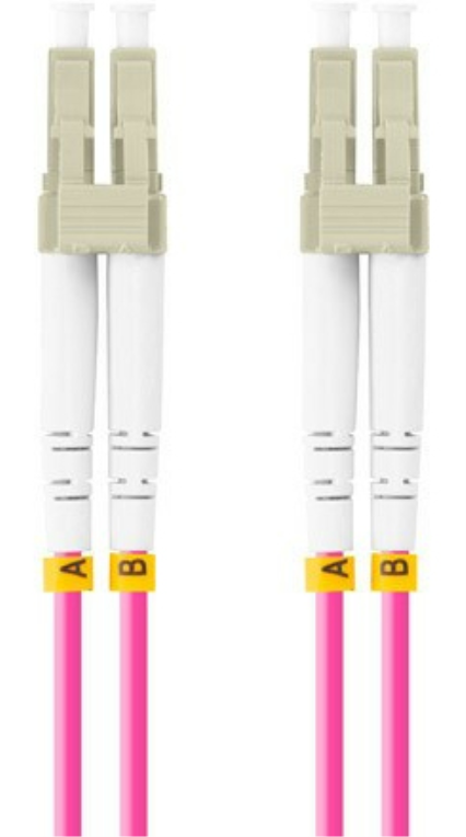 CABLE FIBRA OPTICA LANBERG 0.5 M MULTI LC/UPC-LC/UPC DUPLEX OM4 50/125 LSZH VI