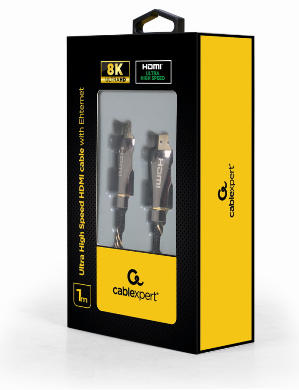 CABLE HDMI 2.1 8K 60HZ GEMBIRD CCBP-HDMI8K-1M PREMIUM TRENZADO ETHERNET 1M NEGRO - detalle