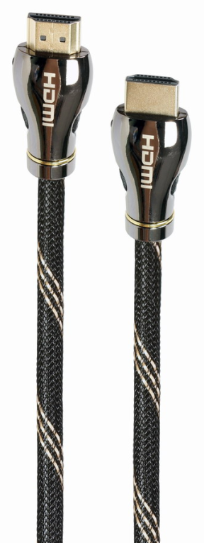 CABLE HDMI 2.1 8K 60HZ GEMBIRD CCBP-HDMI8K-1M PREMIUM TRENZADO ETHERNET 1M NEGRO - detalle