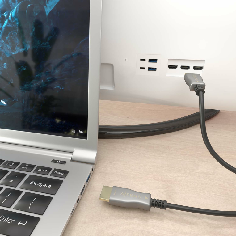 CABLE HDMI AISENS V2.0 OPTICO ACTIVO AOC 4K60HZ 18GBPS A/M-A/M 10M NEGRO - detalle