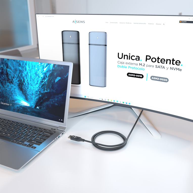 CABLE HDMI AISENS V2.0 OPTICO ACTIVO AOC 4K60HZ 18GBPS A/M-A/M 30M NEGRO - detalle