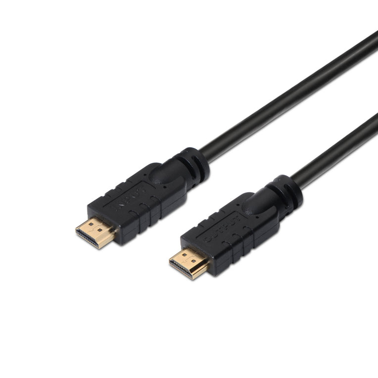 AISENS Cable HDMI V2.0 Premium alta velocidad / HEC 4k@60Hz 18Gbps con repetidor. A/M-A/M. Negro. 30 m