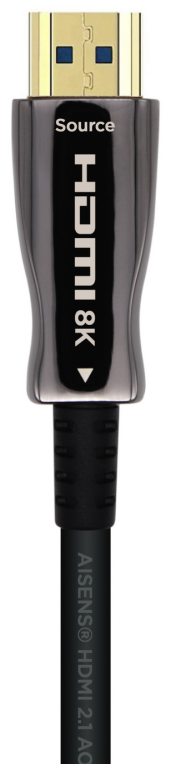 CABLE HDMI AISENS V2.1 OPTICO ACTIVO AOC 8K60HZ M/M 20M NEGRO - detalle
