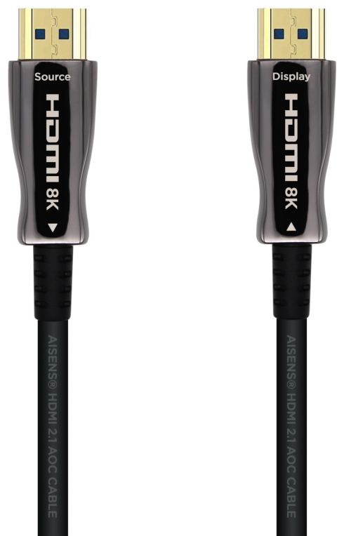 CABLE HDMI AISENS V2.1 OPTICO ACTIVO AOC 8K60HZ M/M 25M NEGRO