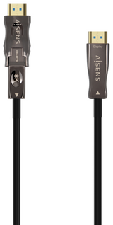 AISENS Cable Hdmi V2.1 AOC Desmontable Ultra Alta Velocidad / Hec 8K@60Hz 4K@120Hz 4:4:4 48Gbps. A/M-D/A/M. Negro. 20M