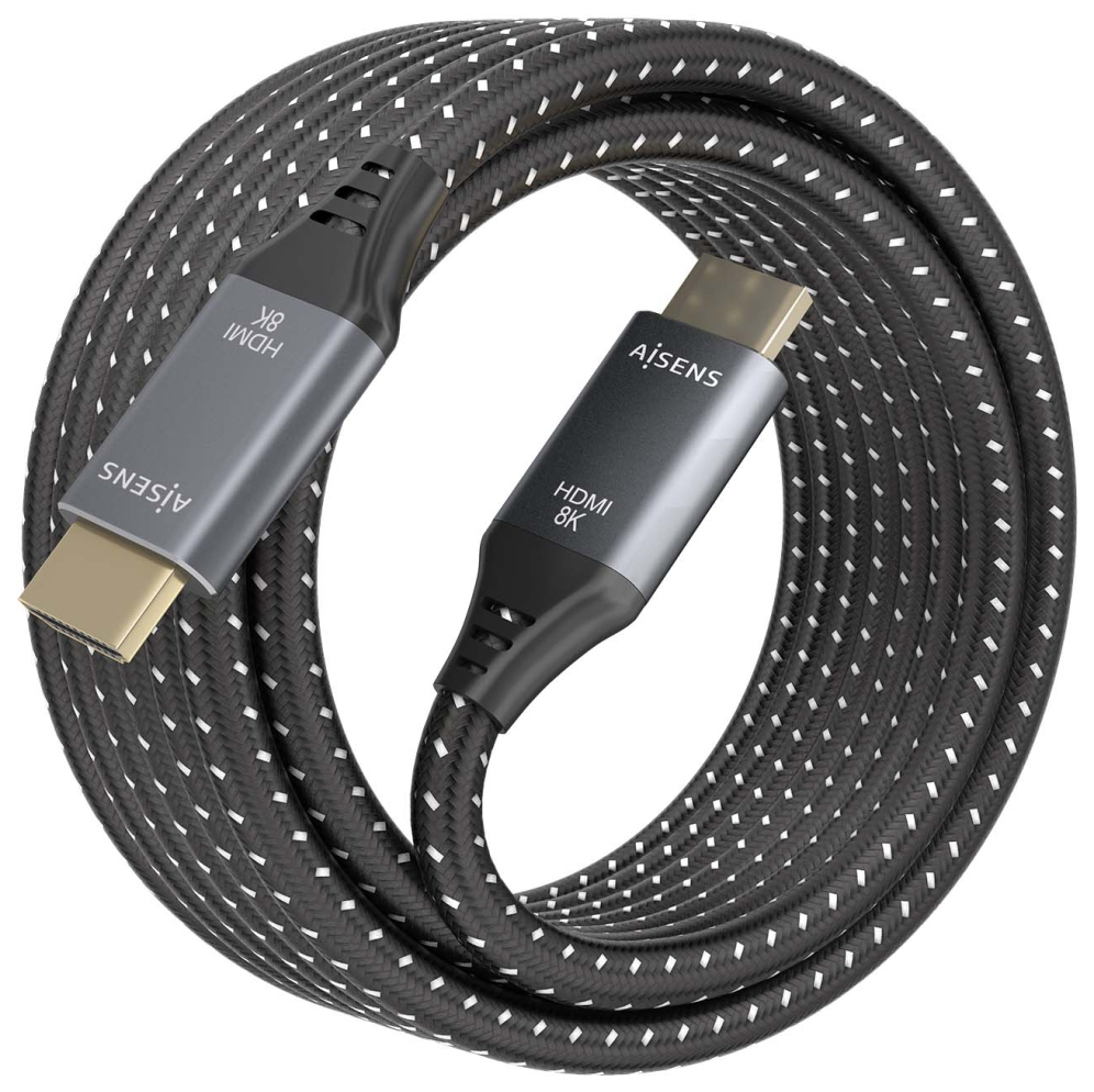 CABLE HDMI AISENS V2.1 ULTRA ALTA VELOCIDAD 8K@60HZ 48GBPS M/M 5.0M - detalle