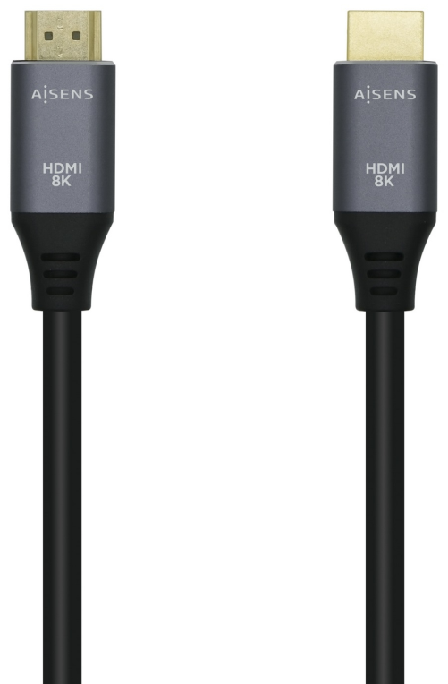 CABLE HDMI AISENS V2.1 ULTRA ALTA VELOCIDAD 8K60HZ M/M 2.0M GRIS NEGRO