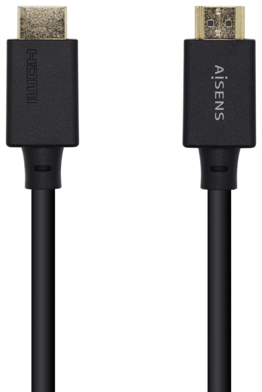 CABLE HDMI AISENS V2.1 ULTRA ALTA VELOCIDAD CERTIFICADO 8K60H M/M 1.0M NEGRO