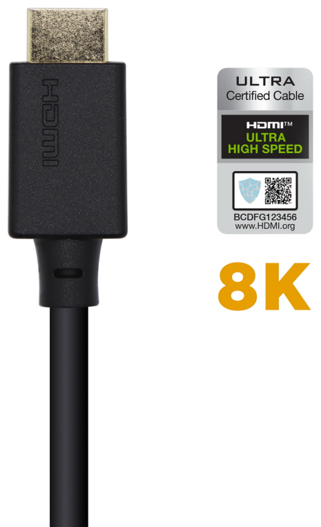 CABLE HDMI AISENS V2.1 ULTRA ALTA VELOCIDAD CERTIFICADO 8K60H M/M 2.0M NEGRO - detalle