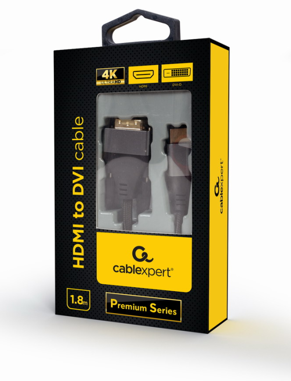 CABLE HDMI GEMBIRD A DVI MACHO MACHO 4K 1,8 "PREMIUM SERIES" - detalle