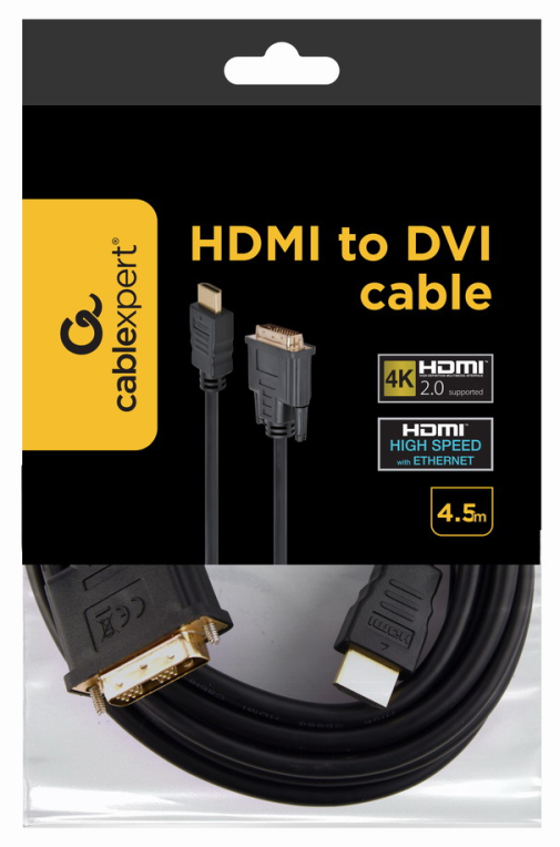 CABLE HDMI GEMBIRD A DVI MACHO-MACHO CON CONECTORES 4.5M - detalle