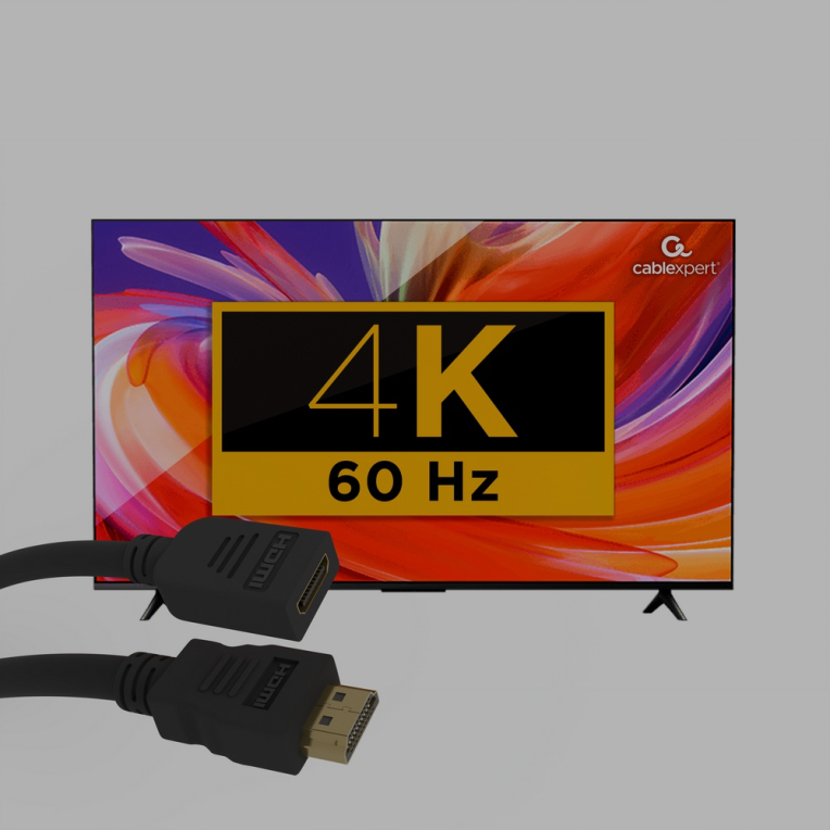 CABLE HDMI GEMBIRD EXTENSION MACHO HEMBRA V2.0 ALTA VELOCIDAD CON ETHERNET 0,5M - detalle