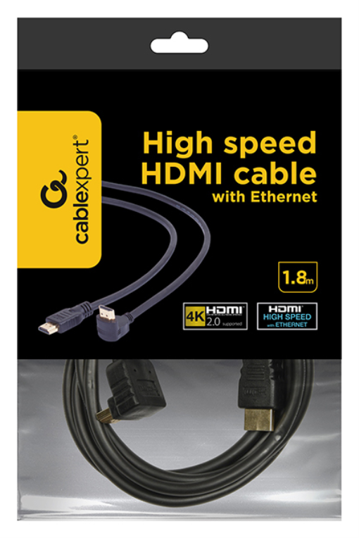 CABLE HDMI GEMBIRD MACHO MACHO 4K 3D 90 GRADOS 1,8M - detalle