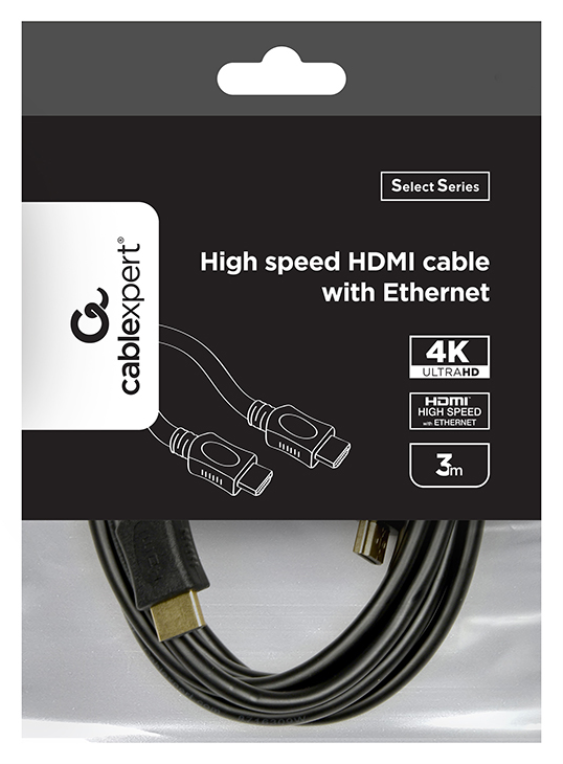 CABLE HDMI GEMBIRD MACHO MACHO 4K ALTA VELOCIDAD CON ETHERNET 4,5M "SELECT SERIE - detalle