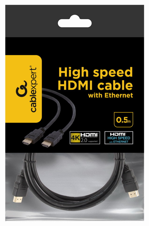 CABLE HDMI GEMBIRD MACHO MACHO V2.0 4K 0,5M - detalle
