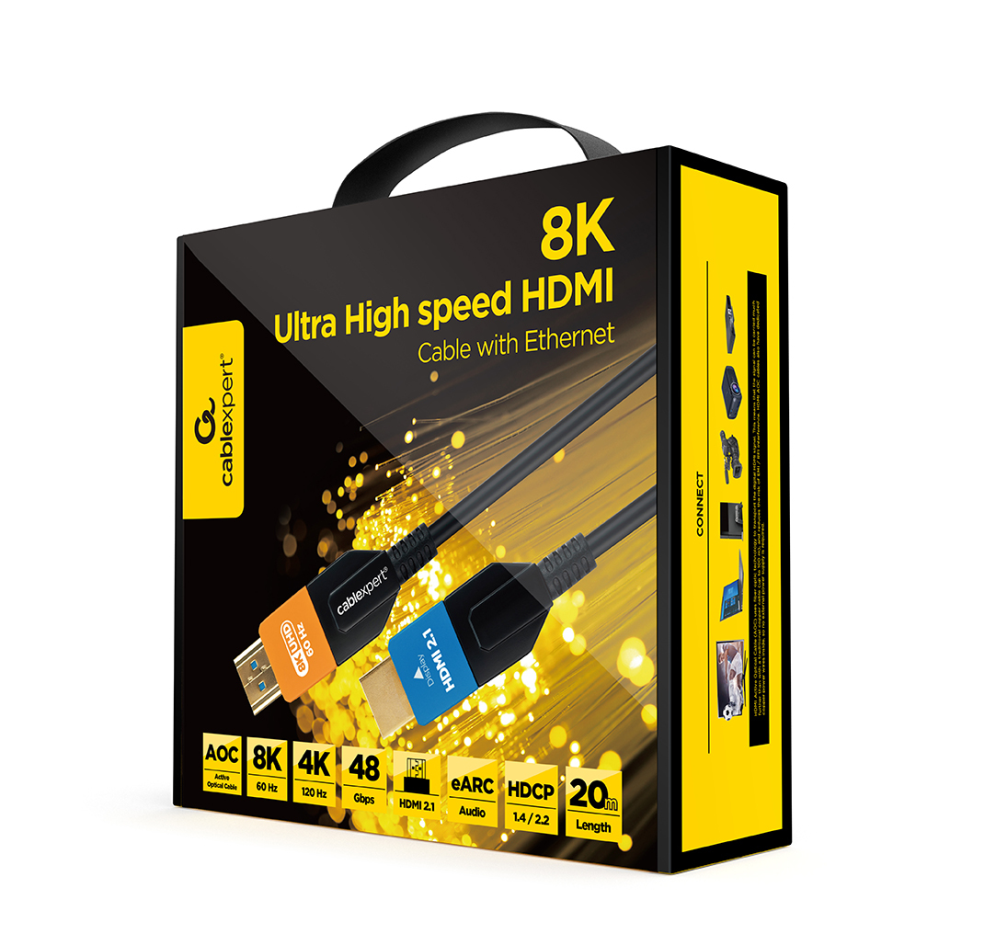 CABLE HDMI GEMBIRD ULTRAALTA VELOCIDAD ETHERNET- "SERIE AOC" 20M - detalle