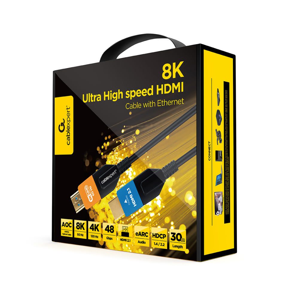 CABLE HDMI GEMBIRD ULTRAALTA VELOCIDAD ETHERNET- "SERIE AOC" 30M - detalle