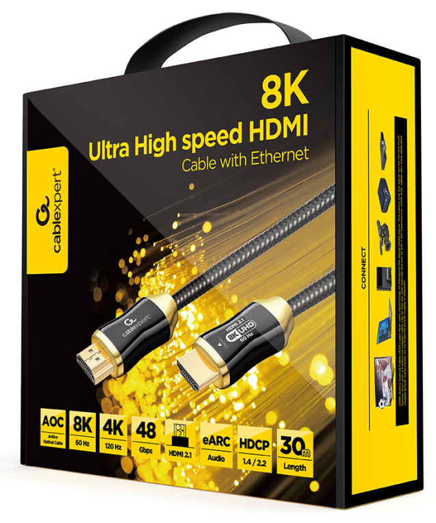 CABLE HDMI GEMBIRD ULTRAALTA VELOCIDAD ETHERNET- "SERIE AOC PREMIUM" 30M - detalle