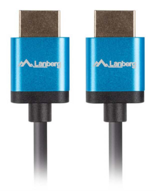 CABLE HDMI LANBERG MACHO/MACHO V2.0 4K SLIM 1M NEGRO - detalle
