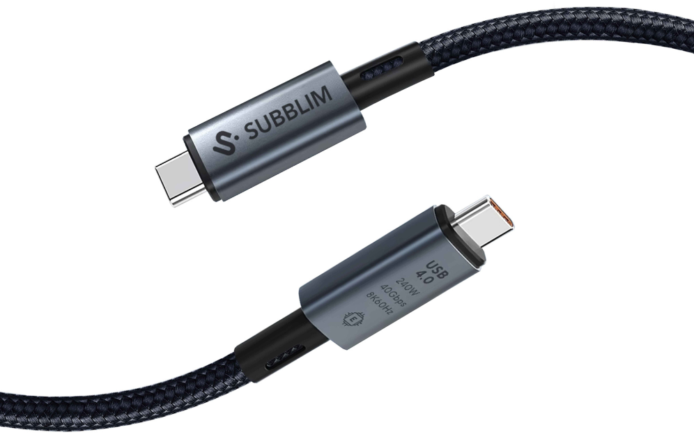CABLE HIGH 240W C-C USB4.0 8K 1,5M - detalle