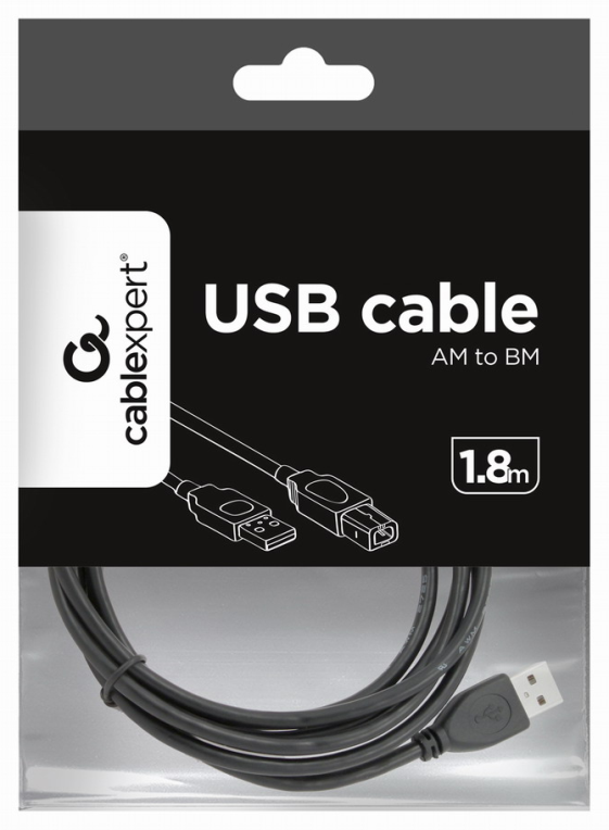 CABLE IMPRESORA GEMBIRD USB 2.0 B 1,8M - detalle