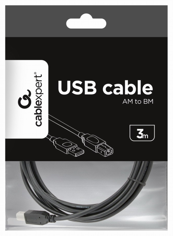 CABLE IMPRESORA GEMBIRD USB 2.0 B 3M - detalle