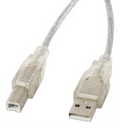 CABLE IMPRESORA LANBERG USB MACHO/USB MACHO FERRITA 3M TRANSPARENTE